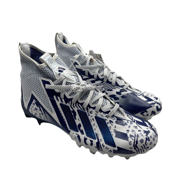 adidas Freak 23 7v7 SMU Mismatch Football Cleats White Blue GW4167 Men Size 11.5